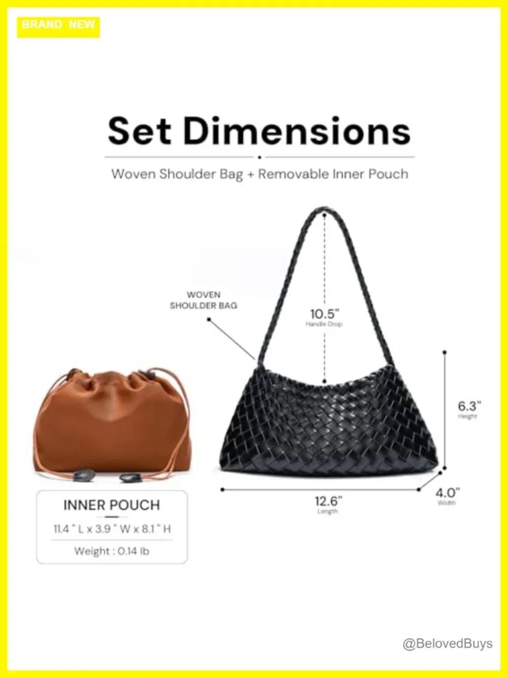 Vegan Leather Woven Hobo Shoulder Bag Small Purse Clutch
